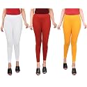 Women Ankle Length Leggings Combo Multicolour Stretchable