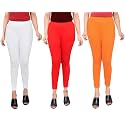 Women Ankle Length Leggings Combo Multicolour Stretchable