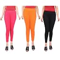 Women Ankle Length Leggings Combo Multicolour Stretchable