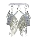 Women Body Harness Garter Punk Leather Waist Belts with Fringe Gothic Leg Tassel Belt for Dress Festival Dance Consume