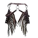 Women Body Harness Garter Punk Leather Waist Belts with Fringe Gothic Leg Tassel Belt for Dress Festival Dance Consume