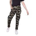 Women Casual Camouflage Dry Fit Six Pocket Regular Gym Green Trackpant