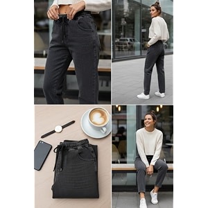 Women Charcoal Black Grey Black Denim