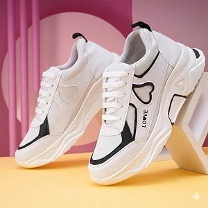 Women Chunky Sneakers Lightweight Lace-Up Casual Sports
