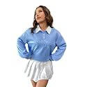 Women Collar Button HoodieSweatshirt Polycotton Hoodies