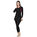 Women Color Block Full Coverage One Piece Swimsuit with Removable Chest Pads Front Zipper Frock Style Design Swimming Costume