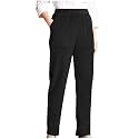 Women Corduroy Pants Trendy Straight Leg Work Pants Casual Cozy Elastic Waist Joggers for Office Business with Pocket