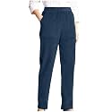 Women Corduroy Pants Trendy Straight Leg Work Pants Casual Cozy Elastic Waist Joggers for Office Business with Pocket
