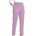 Women Corduroy Pants Trendy Straight Leg Work Pants Casual Cozy Elastic Waist Joggers for Office Business with Pocket