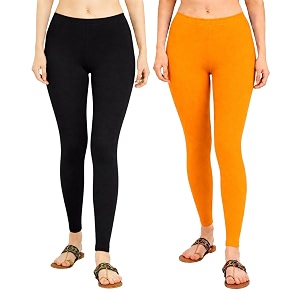 women cotton ankle leggings combo  soft stretchable breathable fabric  high waist comfortable fit bottom wear for kurti office casual amp daily use