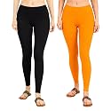 Women Cotton Ankle Leggings Combo | Soft Stretchable Breathable Fabric | High Waist Comfortable Fit Bottom Wear for Kurti Office Casual & Daily Use