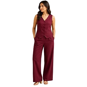 Women Cotton Blend Western Co-Ord Set