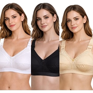 Women Cotton Bra Soft Breathable Non-Padded Everyday