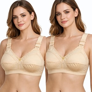 Women Cotton Bra Soft Breathable Non-Padded Everyday