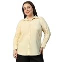 Women Cotton Comfort Plus Size Yellow Striped