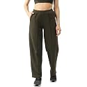 Women Cotton Fleece Solid Track Pant