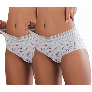 Women Cotton Hipster Panty Combo of 2