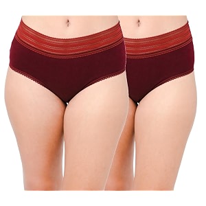 Women Cotton Hipster Panty Combo of 2