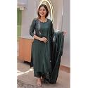Women Cotton Kurta Pant Set with Chanderi
