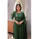 Women Cotton Kurta Pant Set with Chanderi