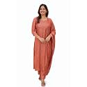 Women Cotton Kurta Pant Set with Chanderi