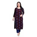 Women Cotton Kurta Set Artisanal Bagh Print