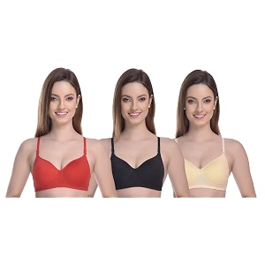 Women Cotton Lightly padded Wire Free Seamless
