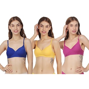 Women Cotton Lightly padded Wire Free Seamless