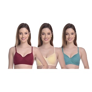 Women Cotton Lightly padded Wire Free Seamless