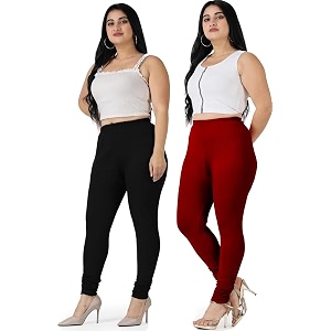 Women Cotton Lycra Leggings Multicolor Pack of