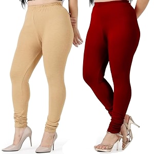 Women Cotton Lycra Leggings Multicolor Pack of