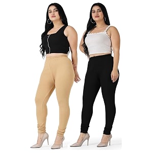 Women Cotton Lycra Leggings Multicolor Pack of