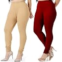 Women Cotton Lycra Leggings Multicolor Pack of