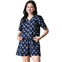 Women Cotton Pajama Set Shirt amp Shorts