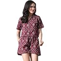 Women Cotton Pajama Set Shirt amp Shorts