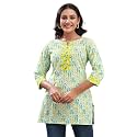 feranoid Women Cotton Printed Short Kurti 