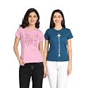 Women Cotton Printed T-Shirt Combo Pack of