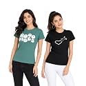 Women Cotton Printed T-Shirt Combo Pack of