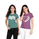 Women Cotton Printed T-Shirt Combo Pack of