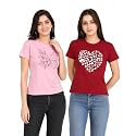 Women Cotton Printed T-Shirt Combo Pack of