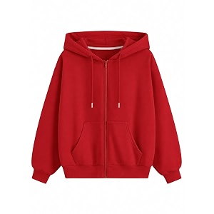 Women Cotton Zipper Hoodie