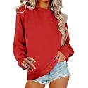 Women Crew Neck Sweatshirts Fall Casual Oversized Sweat Shirts Long Sleeve Cute Preppy Sweatshirt Comfort Pullover