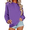 Women Crew Neck Sweatshirts Fall Casual Oversized Sweat Shirts Long Sleeve Cute Preppy Sweatshirt Comfort Pullover
