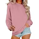 Women Crew Neck Sweatshirts Fall Casual Oversized Sweat Shirts Long Sleeve Cute Preppy Sweatshirt Comfort Pullover