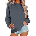 Women Crew Neck Sweatshirts Fall Casual Oversized Sweat Shirts Long Sleeve Cute Preppy Sweatshirt Comfort Pullover