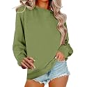 Women Crew Neck Sweatshirts Fall Casual Oversized Sweat Shirts Long Sleeve Cute Preppy Sweatshirt Comfort Pullover
