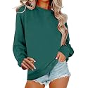 Women Crew Neck Sweatshirts Fall Casual Oversized Sweat Shirts Long Sleeve Cute Preppy Sweatshirt Comfort Pullover