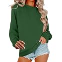 Women Crew Neck Sweatshirts Fall Casual Oversized Sweat Shirts Long Sleeve Cute Preppy Sweatshirt Comfort Pullover