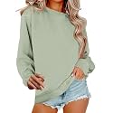 Women Crew Neck Sweatshirts Fall Casual Oversized Sweat Shirts Long Sleeve Cute Preppy Sweatshirt Comfort Pullover