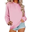 Women Crew Neck Sweatshirts Fall Casual Oversized Sweat Shirts Long Sleeve Cute Preppy Sweatshirt Comfort Pullover
